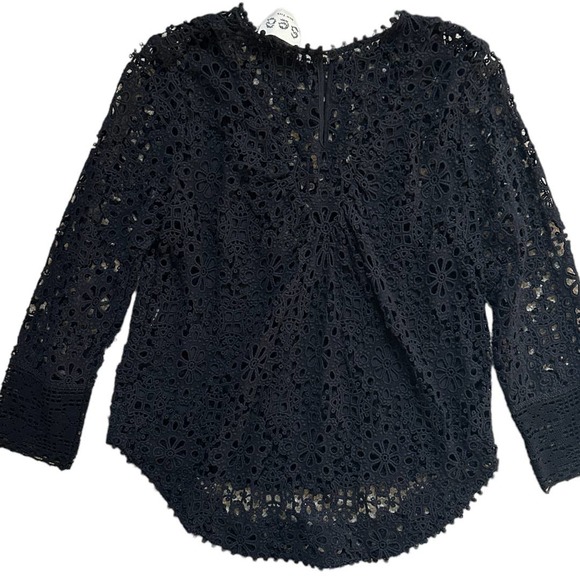 SEA New York Eyelet Cotton Top in Black - Picture 3 of 7